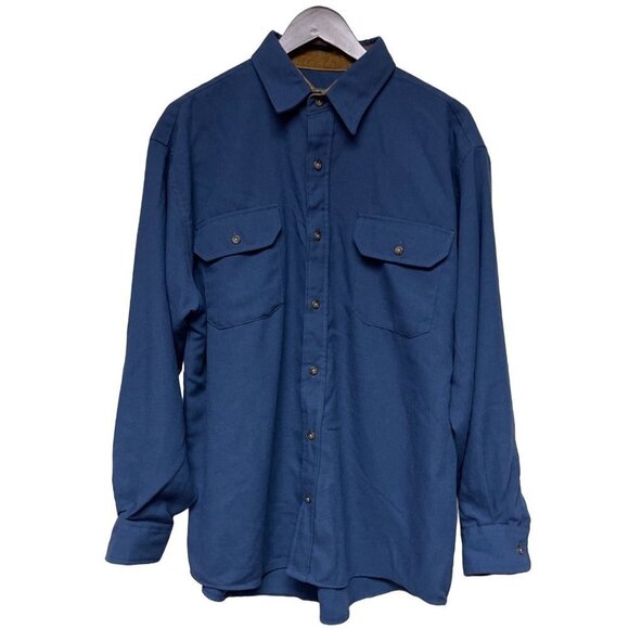 Cabela's Blue Button Up Collared Shirt Men's Size Large - Picture 1 of 9